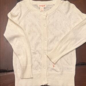 Cat & Jack Cream Eyelet Knit Cardigan - Women's